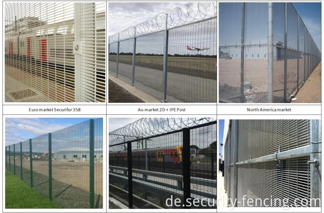 BS1722-14 hoher Sicherheit 358 Schweißdraht-Mesh-Anti-Aufstiegzaun für Industriefabrik Telekommunikations-Energiekraftumspannung